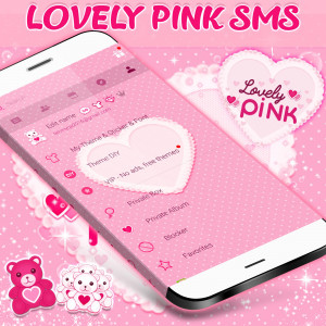 اسکرین شات برنامه Pink SMS Themes 4