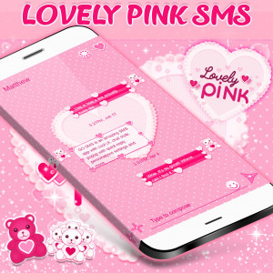 اسکرین شات برنامه Pink SMS Themes 1