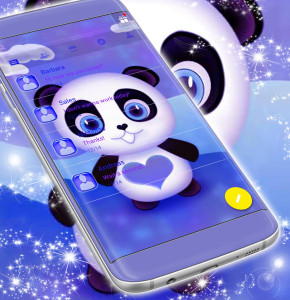 اسکرین شات برنامه Cute Panda SMS Theme 3