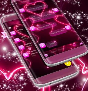 اسکرین شات برنامه Pink Neon SMS 2