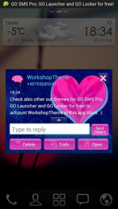 اسکرین شات برنامه Pink Blue Theme GO SMS Pro 4