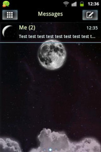 اسکرین شات برنامه Night Moon GO SMS Theme 1