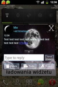 اسکرین شات برنامه Night Moon GO SMS Theme 4