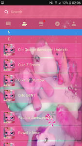 اسکرین شات برنامه Theme Pink Pony GO SMS PRO 3