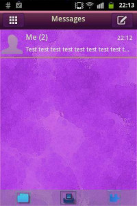 اسکرین شات برنامه Purple Violet GO Theme SMS 1