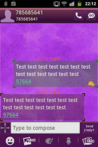 اسکرین شات برنامه Purple Violet GO Theme SMS 2