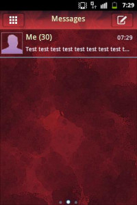 اسکرین شات برنامه Theme Red GO SMS Pro 1