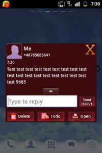 اسکرین شات برنامه Theme Red GO SMS Pro 3
