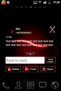 اسکرین شات برنامه Simple Red Theme GO SMS 4