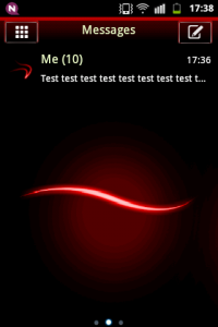اسکرین شات برنامه Simple Red Theme GO SMS 1
