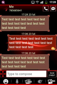 اسکرین شات برنامه Simple Red Theme GO SMS 2