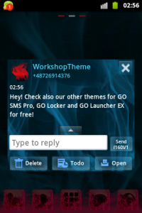 اسکرین شات برنامه Blue Smoke Theme GO SMS PRO 4