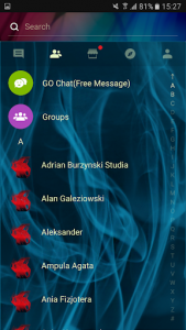 اسکرین شات برنامه Blue Smoke Theme GO SMS PRO 3