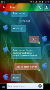 اسکرین شات برنامه Smoke Fire Theme GO SMS Pro 2