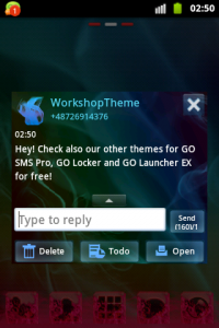 اسکرین شات برنامه Smoke Fire Theme GO SMS Pro 4