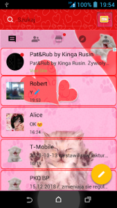 اسکرین شات برنامه Pink Cats Theme GO SMS Pro 1