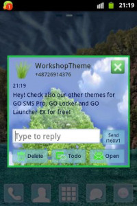 اسکرین شات برنامه Tree Theme GO SMS 4