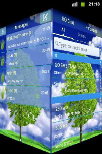 اسکرین شات برنامه Tree Theme GO SMS 3
