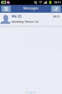 اسکرین شات برنامه White Blue Theme GO SMS 1