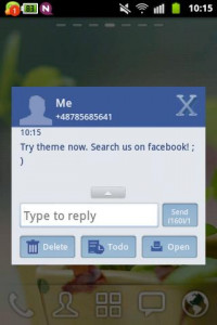 اسکرین شات برنامه White Blue Theme GO SMS 4
