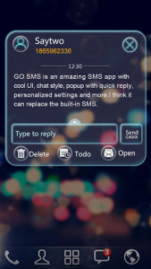 اسکرین شات برنامه GO SMS COLOR BUBBLE THEME 4