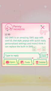 اسکرین شات برنامه GO SMS PRO CONTRACTED THEME 6