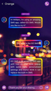 اسکرین شات برنامه GO SMS DREAM PARIS THEME 2