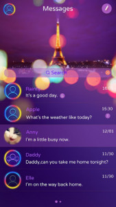 اسکرین شات برنامه GO SMS DREAM PARIS THEME 3