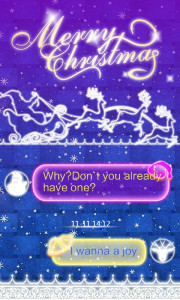 اسکرین شات برنامه GO SMS MERRY CHRISTMAS THEME 1