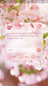 اسکرین شات برنامه GO SMS PRO SAKURA FLORID THEME 4