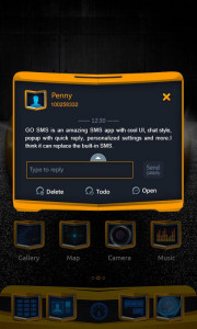 اسکرین شات برنامه GO SMS PRO ULTIMATE TASK THEME 4