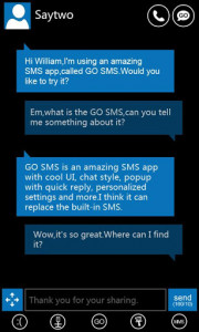 اسکرین شات برنامه GO SMS Pro WP7 ThemeEX 1