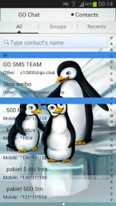 اسکرین شات برنامه Penguins Theme GO SMS Pro 3