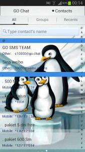 اسکرین شات 3 برنامه Penguins Theme GO SMS Pro