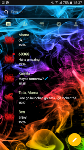 اسکرین شات برنامه Color Smoke Theme GO SMS Pro 3
