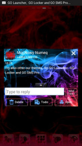 اسکرین شات برنامه Color Smoke Theme GO SMS Pro 4