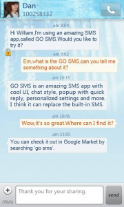 اسکرین شات برنامه GO SMS Pro Iceblue theme 1
