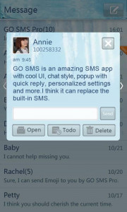اسکرین شات برنامه GO SMS Pro Iceblue theme 2