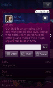اسکرین شات برنامه GO SMS Pro Purple theme 2