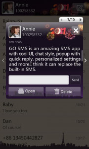 اسکرین شات برنامه GO SMS Pro New Year - Night 2