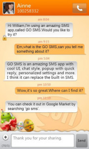 اسکرین شات برنامه GO SMS Pro New Year - Orange 1