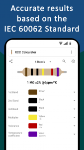 اسکرین شات 3 برنامه Resistor Color Code Calculator