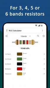 اسکرین شات 1 برنامه Resistor Color Code Calculator