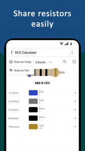 اسکرین شات 7 برنامه Resistor Color Code Calculator