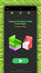 اسکرین شات برنامه Origami Furniture From Paper 2