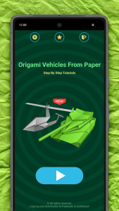 اسکرین شات 2 برنامه Origami Vehicles: Cars & Tanks