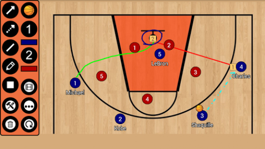 اسکرین شات برنامه Basketball Tactic Board 5