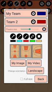 اسکرین شات برنامه Basketball Tactic Board 4