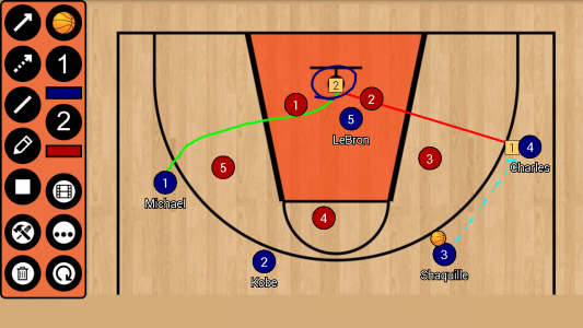 اسکرین شات برنامه Basketball Tactic Board 5