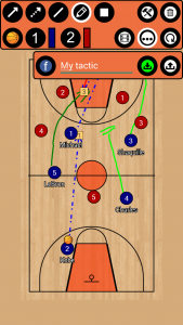 اسکرین شات برنامه Basketball Tactic Board 3